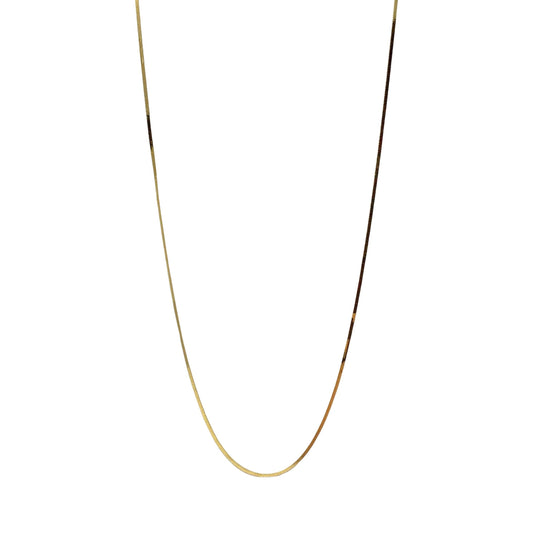 14K Gold Italian 19" Herringbone Necklace