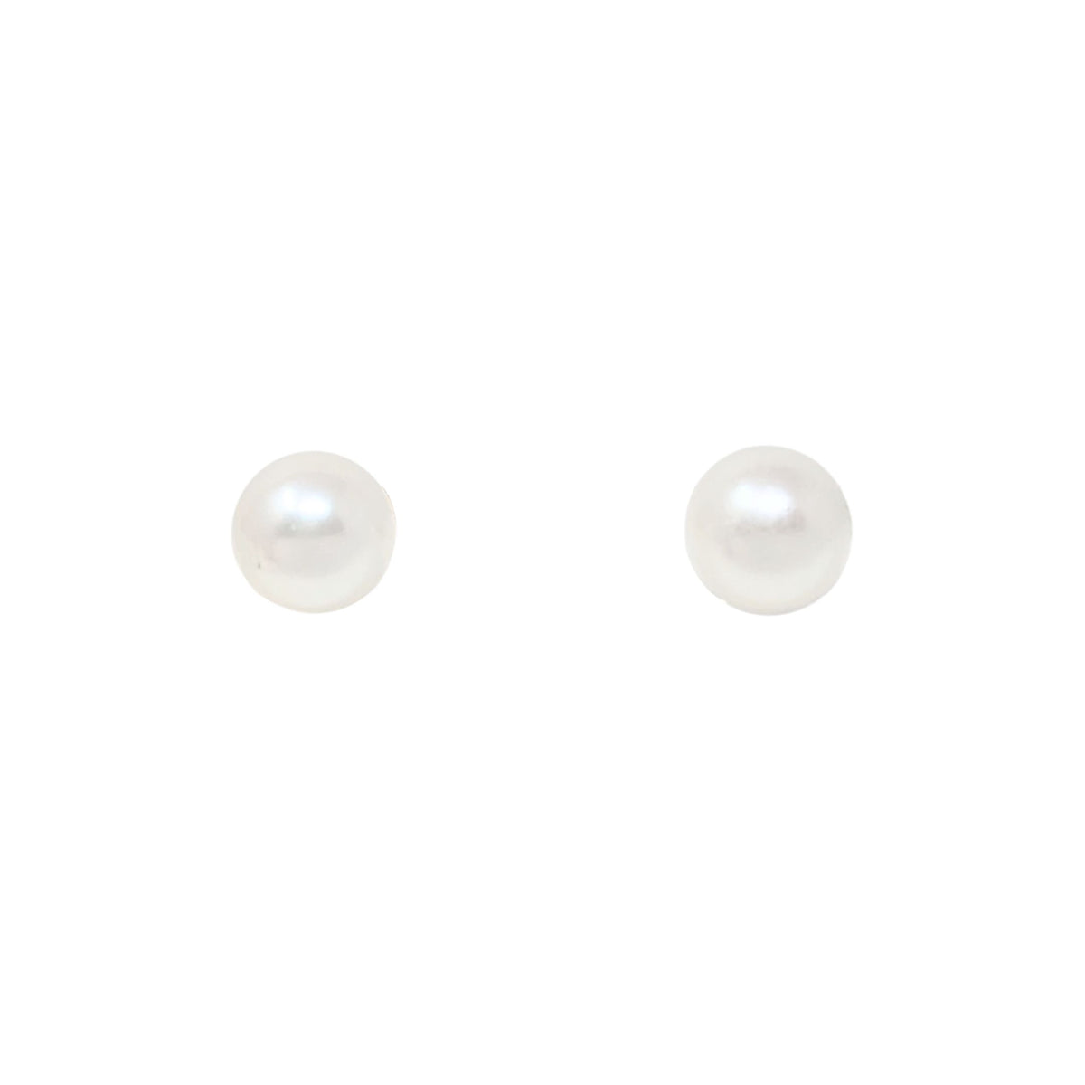 14K Gold 6mm Pearl Stud Earrings