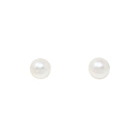 14K Gold 6mm Pearl Stud Earrings