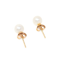 14K Gold 6mm Pearl Stud Earrings