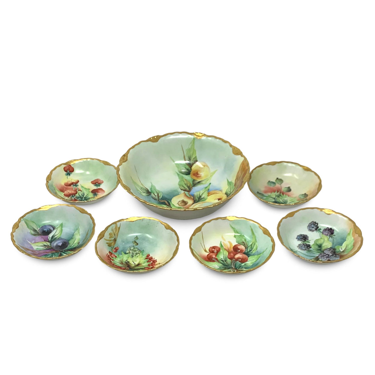 CT Altwasser Germany Porcelain Dessert/ Fruit Bowls & Serving Bowl (7pcs)