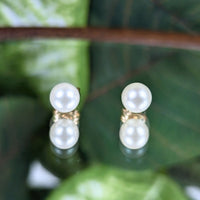 14K Gold 6mm Pearl Stud Earrings