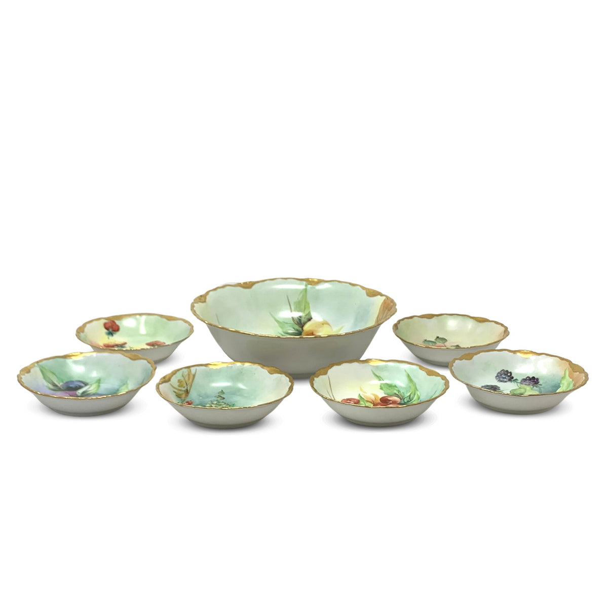 CT Altwasser Germany Porcelain Dessert/ Fruit Bowls & Serving Bowl (7pcs)