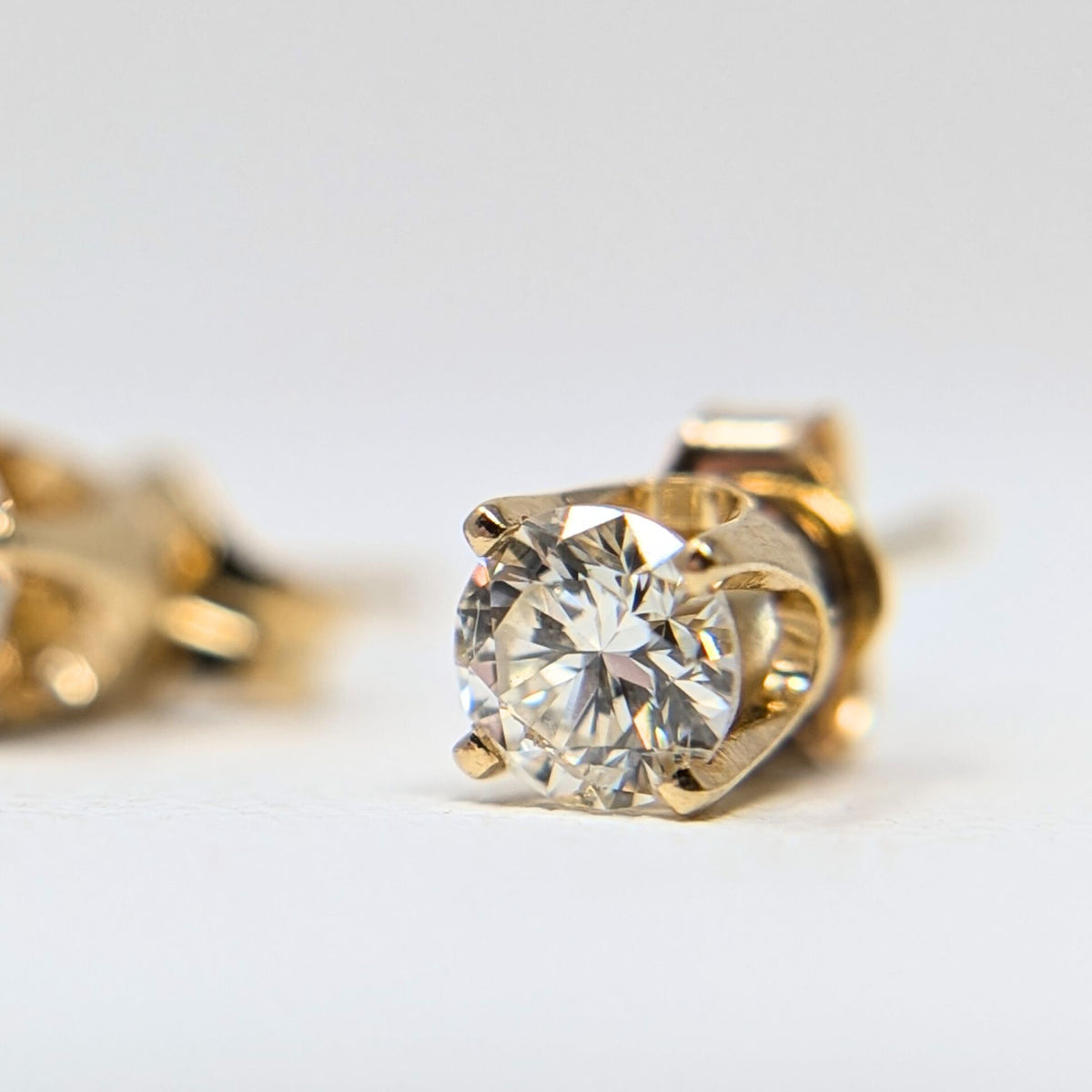 14K Gold .55tcw Diamond Stud Earrings