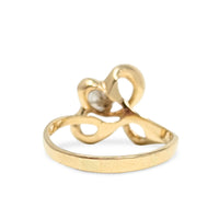 14K Gold .25ct Diamond Love Knot Solitaire Ring - Size 8