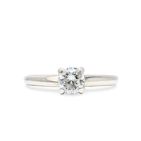 14K White Gold .25ct Diamond Solitaire Ring - Size 6.5