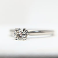 14K White Gold .25ct Diamond Solitaire Ring - Size 6.5