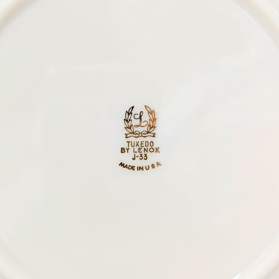 Lenox "Tuxedo" Set of 10 Salad Plates (Gold Backstamp)