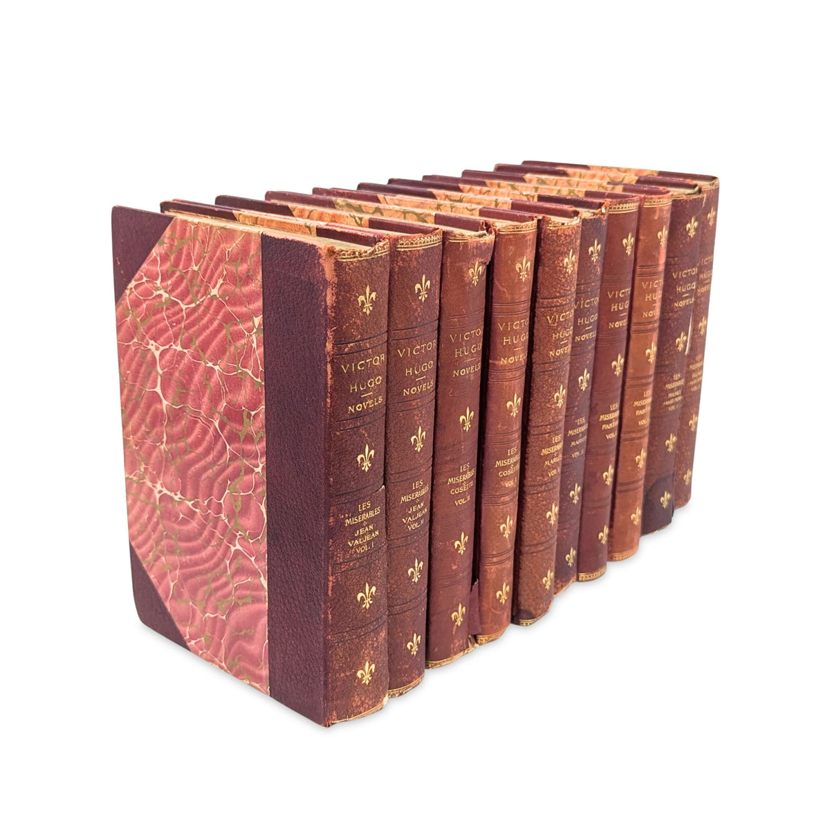 Les Misérables by Victor Hugo 1893, 10-Volume Book Set