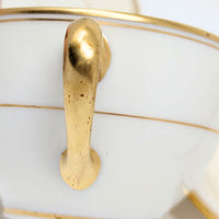 Lenox "J-34" Cream/Gold 23pc Cup, Saucer, & Salad Plate Set