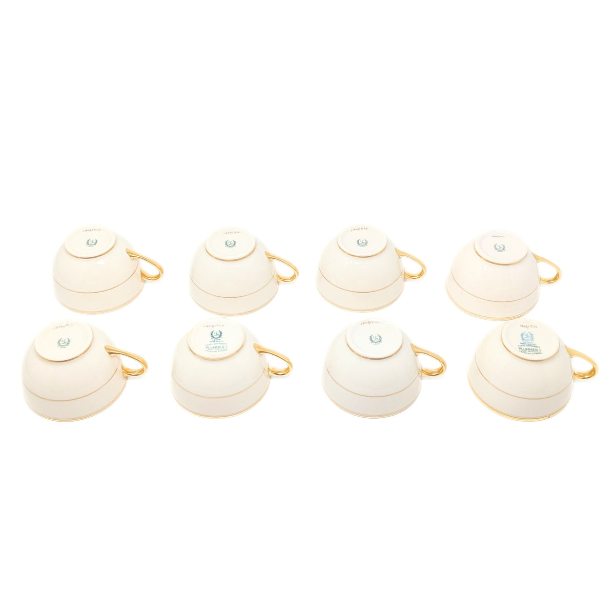 Lenox "J-34" Cream/Gold 23pc Cup, Saucer, & Salad Plate Set