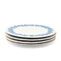 Wedgwood "Lavender on Cream" Shell Edge 10 5/8" Dinner Plates (Set of 4)