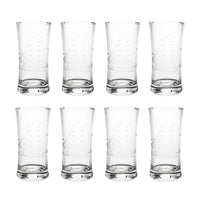 Javit Badash "Clipper Collection" Vintage Crystal Highball Glasses (Set of 8)