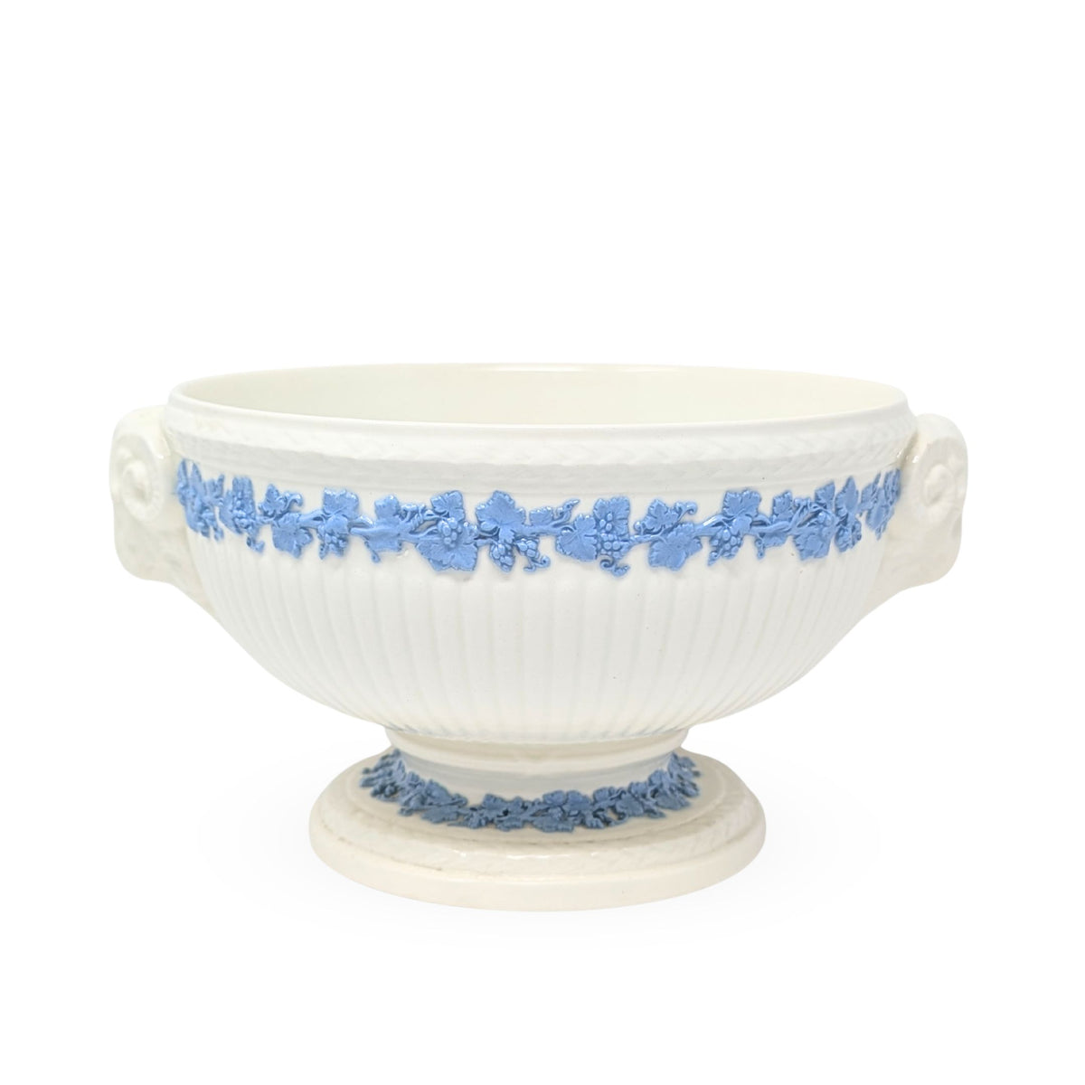 Wedgwood "Lavender on Cream" Rams Head Footed Bowl