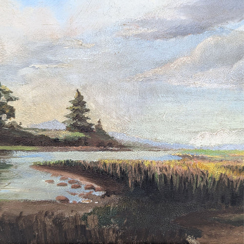 Gore Creek Vail, Colorado Vintage Landscape Oil on Board