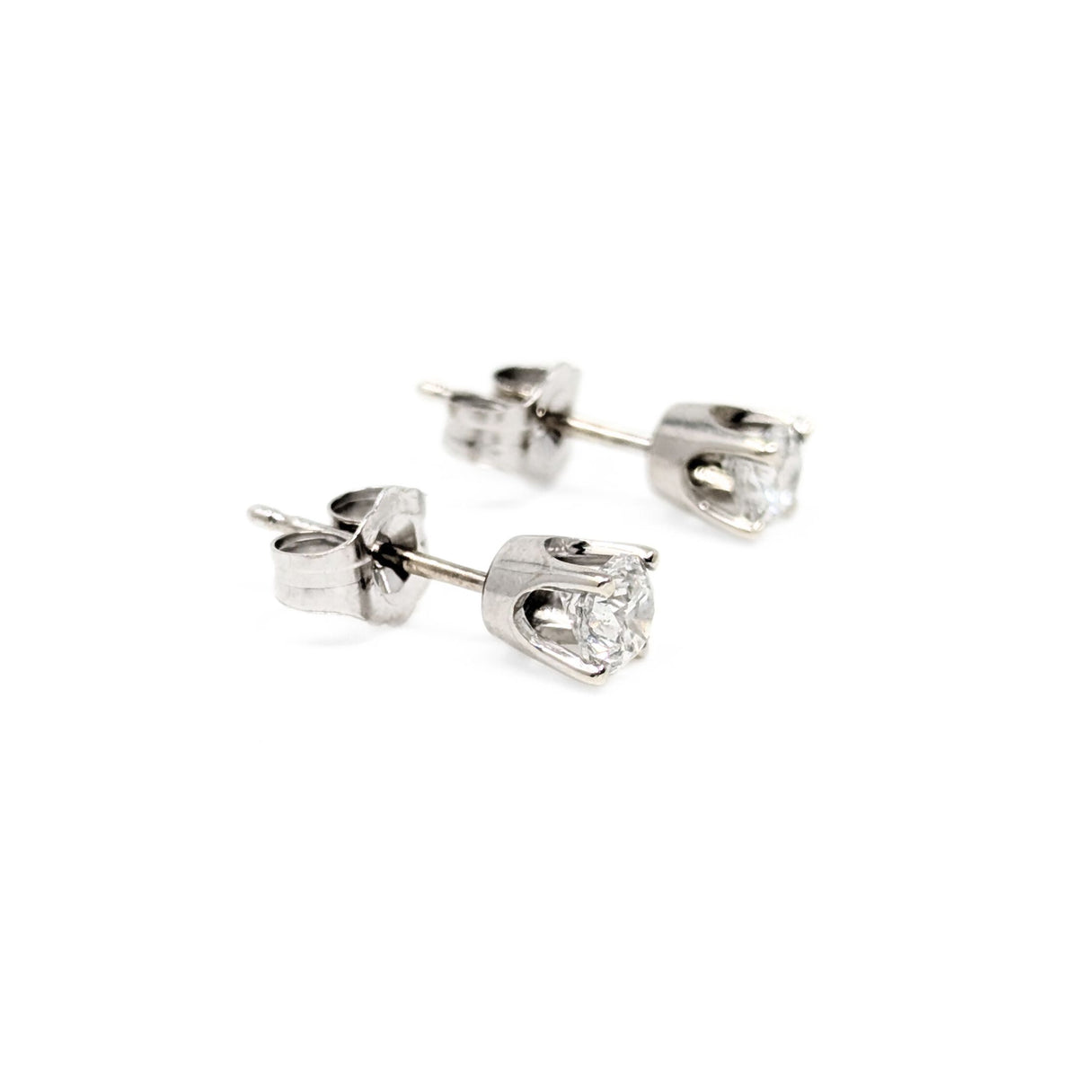 14K White Gold 1/2tcw Diamond Stud Earrings