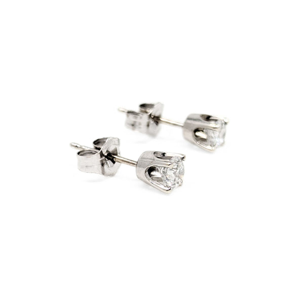 14K White Gold 1/2tcw Diamond Stud Earrings