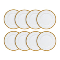Charles Ahrenfeldt Limoges "AR1136" Gold Banded Dinner Plates (8)