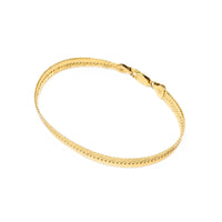 Italian MBC Gold Over Sterling 8 1/4” Herringbone Bracelet