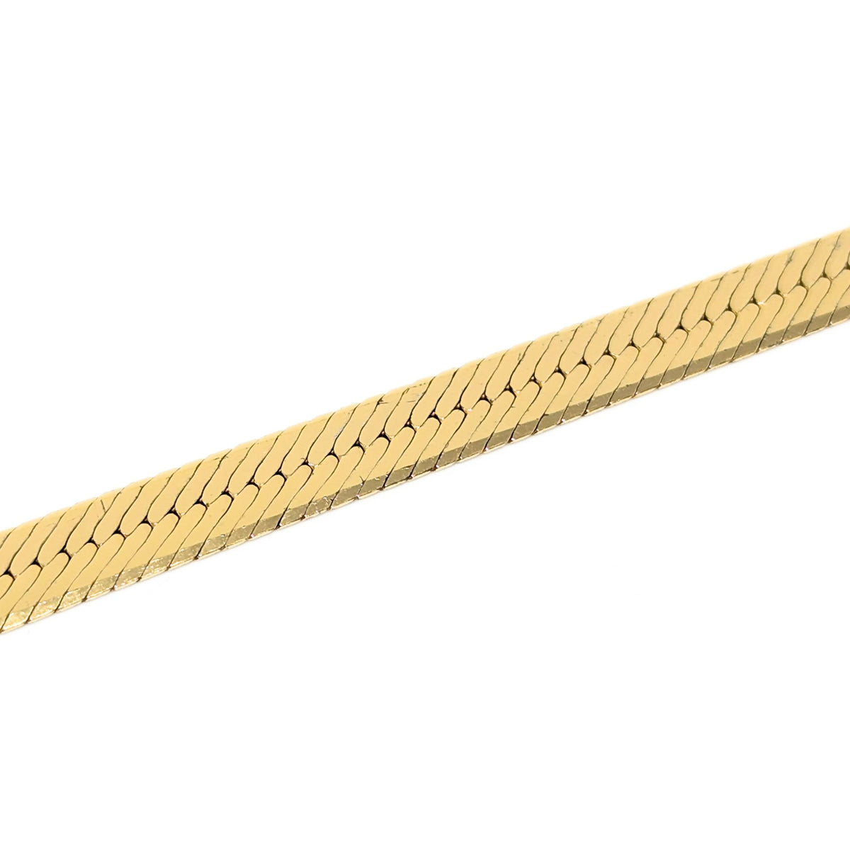 Italian MBC Gold Over Sterling 8 1/4” Herringbone Bracelet