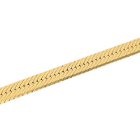 Italian MBC Gold Over Sterling 8 1/4” Herringbone Bracelet