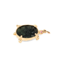 14K Gold Jade Turtle Pendant/Charm