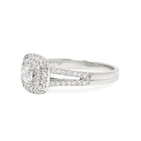 13K White Gold 0.78tcw Halo Diamond Engagement Ring - Size 7