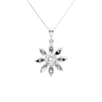 Vintage 13K/14K White Gold 15” Diamond Daisy Flower Necklace