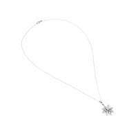 Vintage 13K/14K White Gold 15” Diamond Daisy Flower Necklace