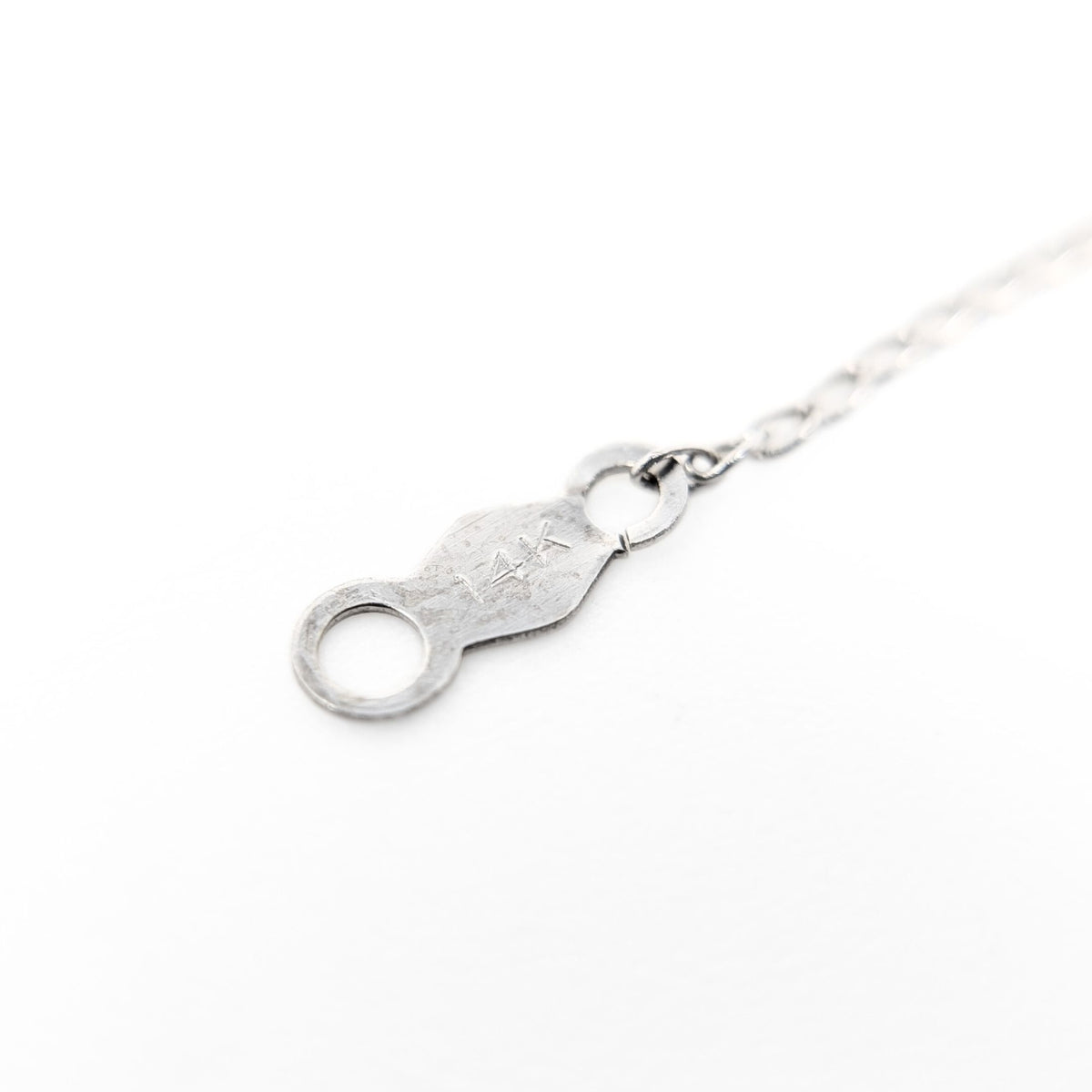 Vintage 13K/14K White Gold 15” Diamond Daisy Flower Necklace