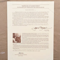 John Barber "Skipjacks of Sandy Point" Limited Edition Print with COA, 1990