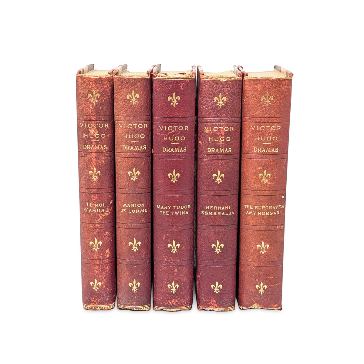 George Barrie & Son "The Dramas of Victor Hugo" 5-Volume Book Set, 1895