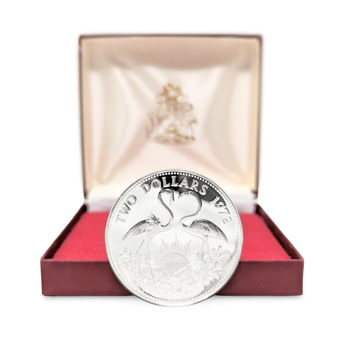 1972 The Bahamas Elizabeth II Flamingo $2 Silver Proof