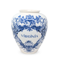 Royal Goedewaagen Delft 11” Colonial Williamsburg Virginia Tobacco Jar