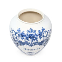 Royal Goedewaagen Delft 11” Colonial Williamsburg Virginia Tobacco Jar