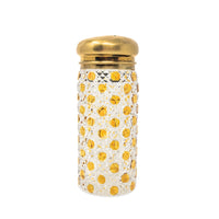 Bohemian Antique Amber Cut to Clear Muffineer/ Sugar Shaker