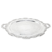 Poole #400 Lancaster Rose Silverplate 30" Serving Tray