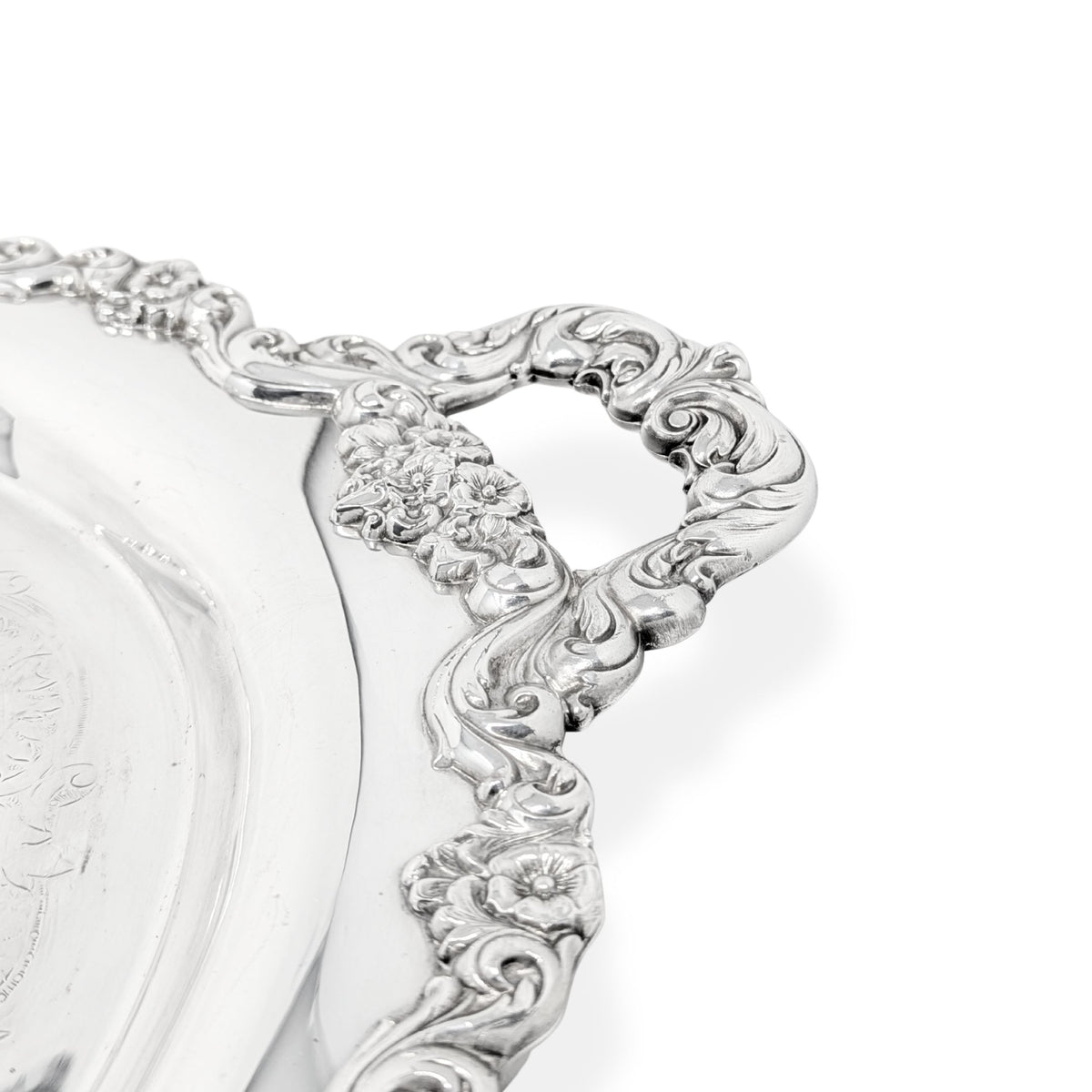 Poole #400 Lancaster Rose Silverplate 30" Serving Tray