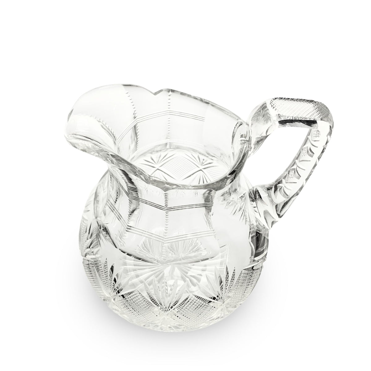 American Brilliant c. 1890 Crystal Water Pitcher