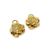 18K Italian Designer 18mm Button Omega-Back Earrings