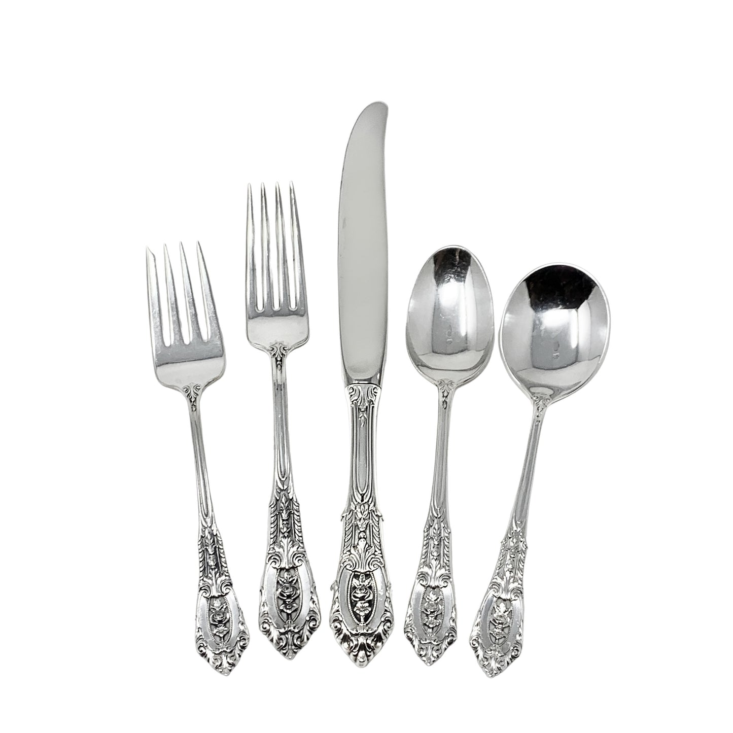 Wallace "Rose Point" 68pc Sterling Flatware Set