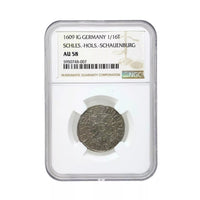 1609 IG Germany 1/16T NGC AU58 Top Pop Best Grade Known