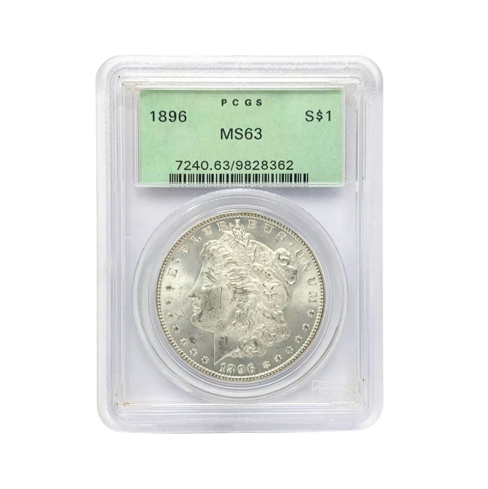 1896 PCGS MS63 Morgan Silver Dollar (Old Green Holder)