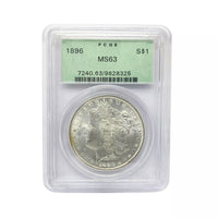 1896 PCGS MS63 Morgan Silver Dollar (Old Green Holder)