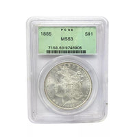 1885 PCGS MS63 Morgan Silver Dollar (Old Green Holder)