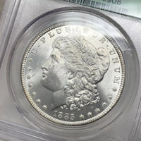 1885 PCGS MS63 Morgan Silver Dollar (Old Green Holder)