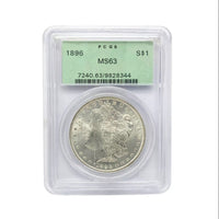 1896 PCGS MS63 Morgan Silver Dollar (Old Green Holder)