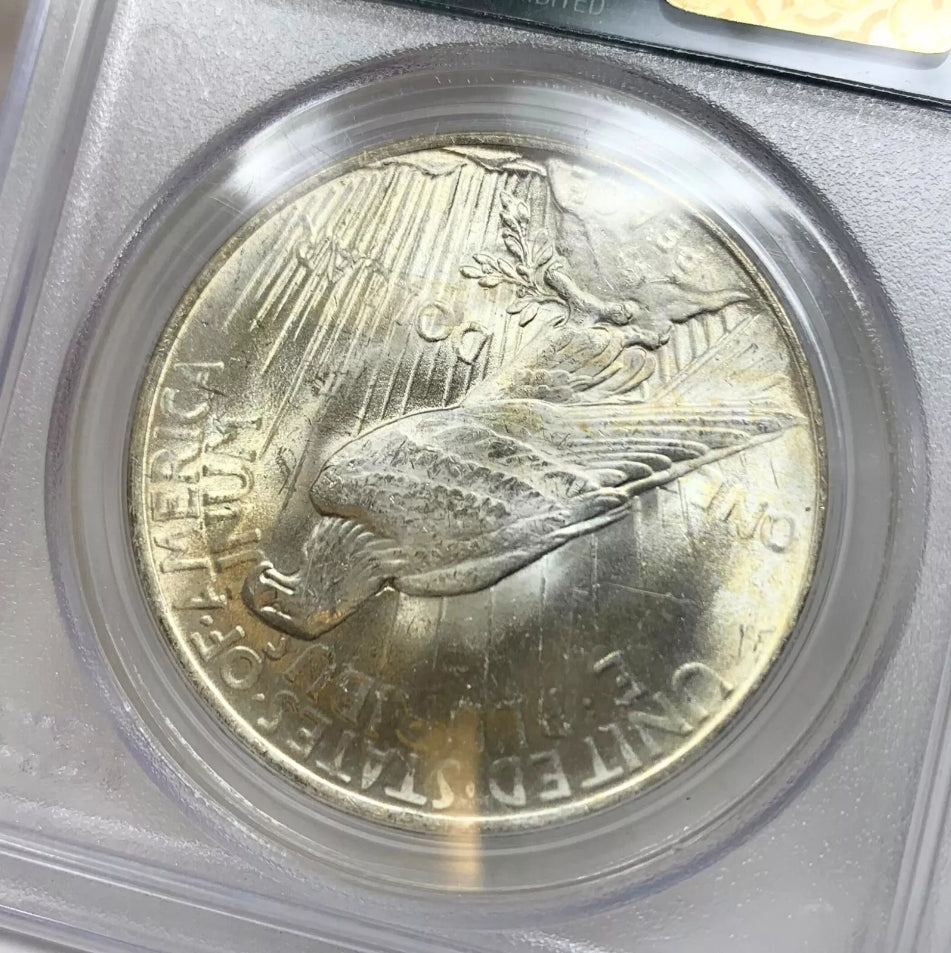 1922 PCGS MS63 Peace Silver Dollar (Old Green Holder)