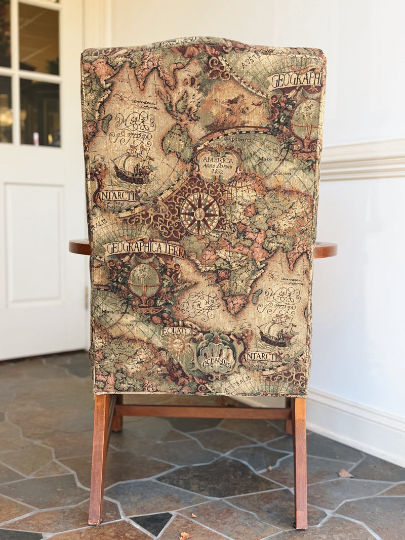 Fairfield Old World Map Armchair