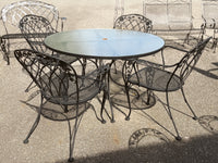 Lyon Shaw "Windflower" Lattice 5pc Garden Patio Table Set